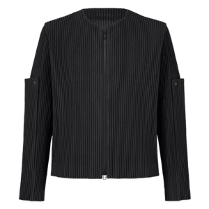 Men Custom Logo Casual Pleated Jackets With Zip up Workout Warm Polyester Pleats Jacket for Men