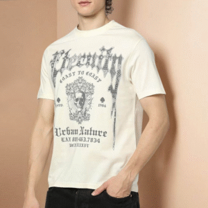 Men's silk screen printed T-shirt top with fashionable appearance, 100% pure cotton top, fashionable