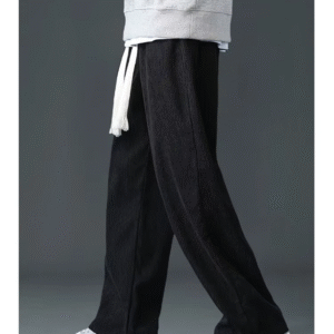 Breathable drawstring men's casual pants, corduroy pants, loose men's sports pants