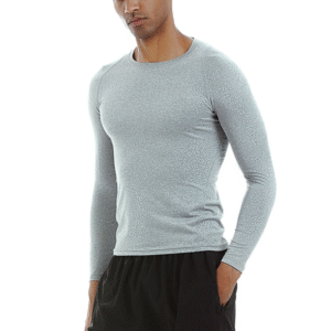 Winter breathable mesh long sleeved training and fitness professional basketball suit men's compression T-shirt fitness suit