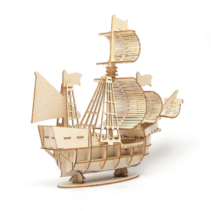 Building your own wooden sailboat: a safe 3D puzzle craft kit for decorating children and adult collectors