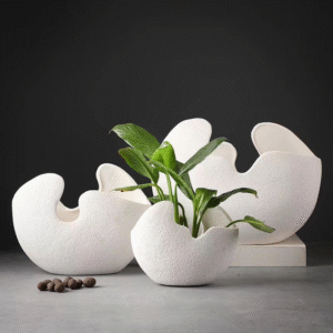 Home decoration flowerpot, juicy flowerpot, DDP shipping vase decoration, ceramic white simple modern flowerpot