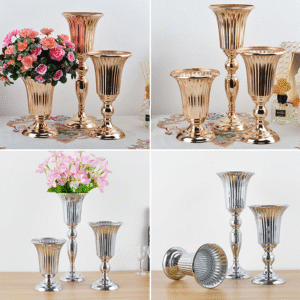 Table Decoration Accessories Wedding Metal Vase Gold Wedding Vintage Decoration Table Flower Frame