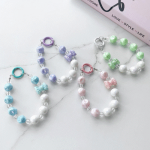 Short Beaded Lanyard Detachable for Mobile Phone Camera Bag Keychain Pendant Wristband Mobile Phone Case Lanyard