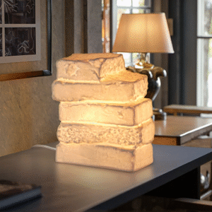 Promotional Novelty Brick Shape Lamp 3D Led Night Light Porcelain Table Lamp for Home Decoration