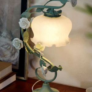 European Rose Flower E27 Led Table Lamps Warm Books Led Table Lights for Living Room Bedroom Bedside Home Decoration