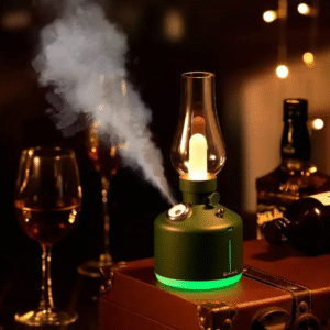 Vintage Lamp Ultrasonic Humidifier Aromatherapy Essential Oil Diffuser USB Rechargeable Air Purifier Retro Aroma Diffuser
