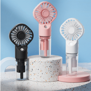 Outdoor Summer Mini Misting Water Bottle Fan 4 Speeds Air Cooling Fan Rechargeable Handheld Water Mist Fan
