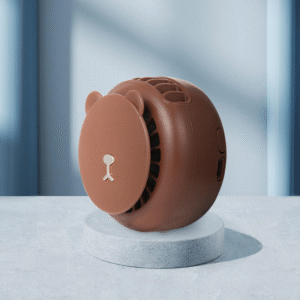 Brown Fashion Creative Usb Charger Outdoor Handheld Handy Save Power High Speed Cooling Mini Hanging Neck Small Fan